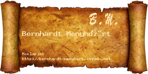 Bernhardt Menyhért névjegykártya